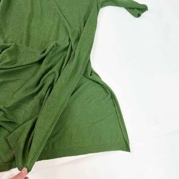 J.Jill Tunic Sweater Dress Women's Medium 3/4 Sleeve Linen Blend Two Side Slits - Picture 7 of 11